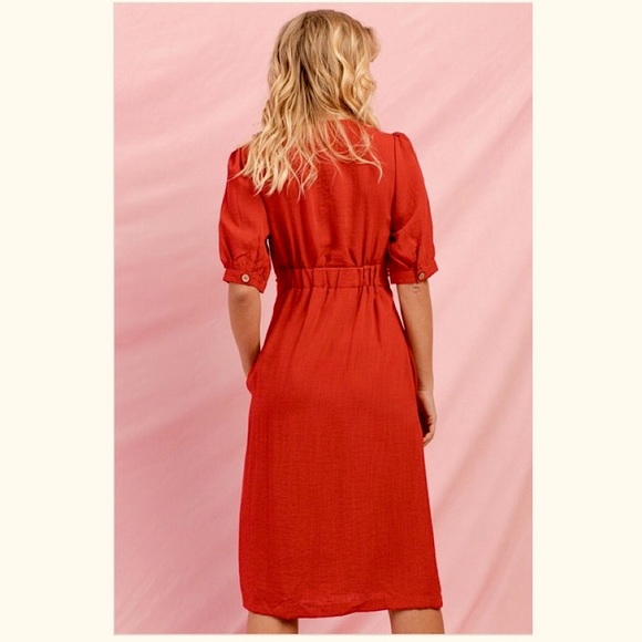 Red Midi Dress - Picture 4 of 4